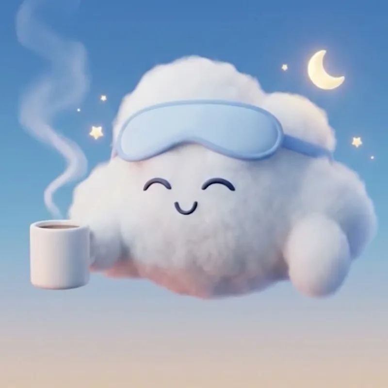 Puffy in the morning with a cup of coffee